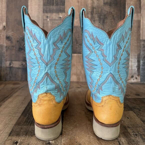 Lucchese 2000 Smooth Ostrich Western Cowboy Boots Womens 7.5 B - Picture 7 of 12